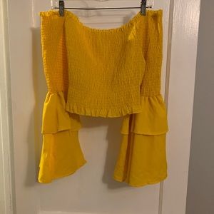 Shein curve boho crop top